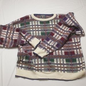Plaid Knit Sweater